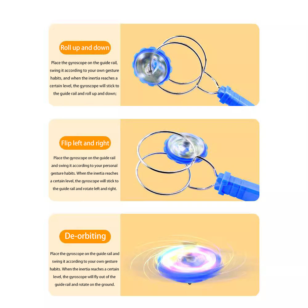 Children's magic flying luminous top