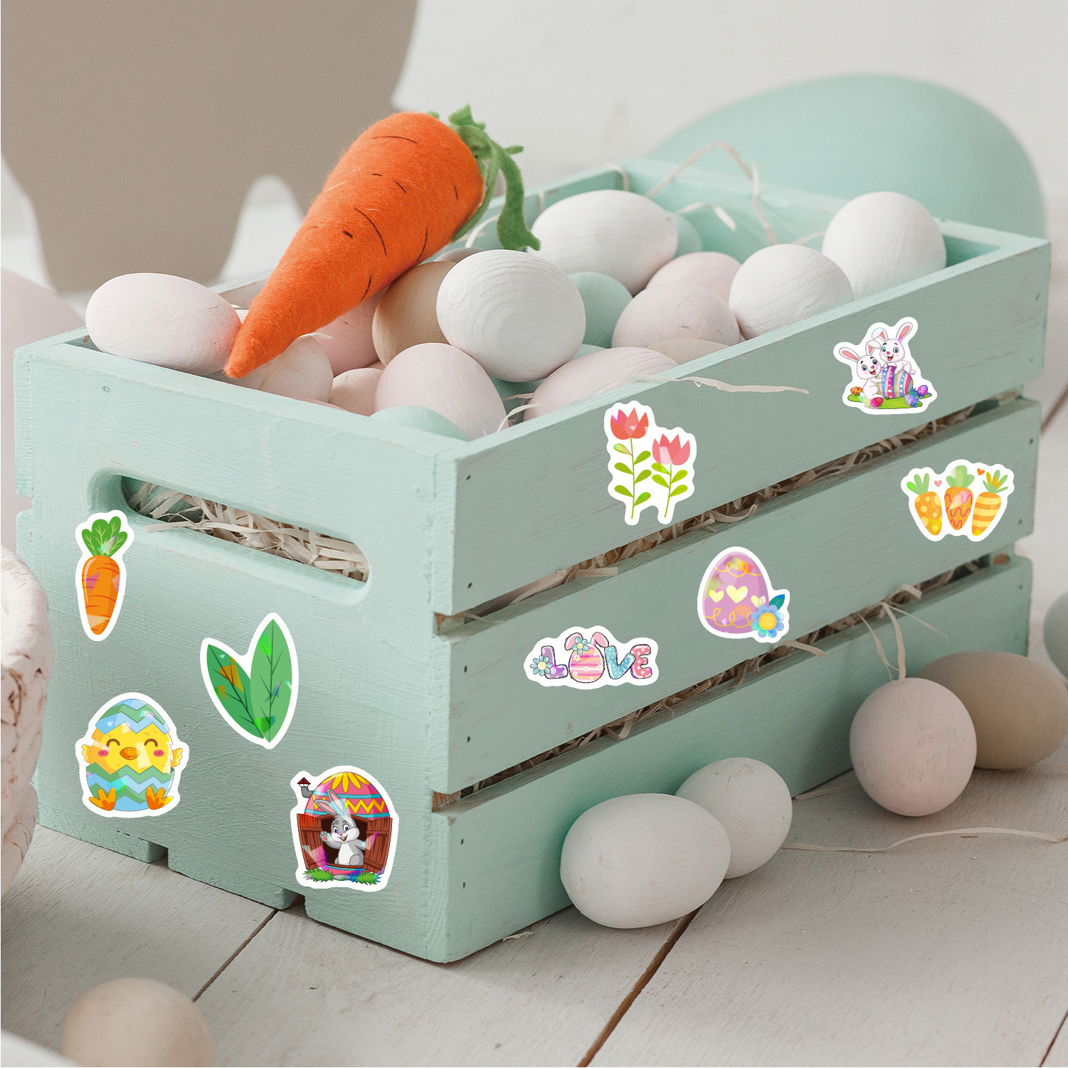 DIY Bunny Easter Egg Stickers