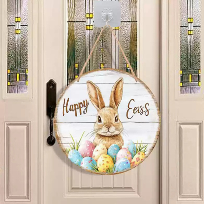 Easter decoration pendant rabbit egg welcome doorplate