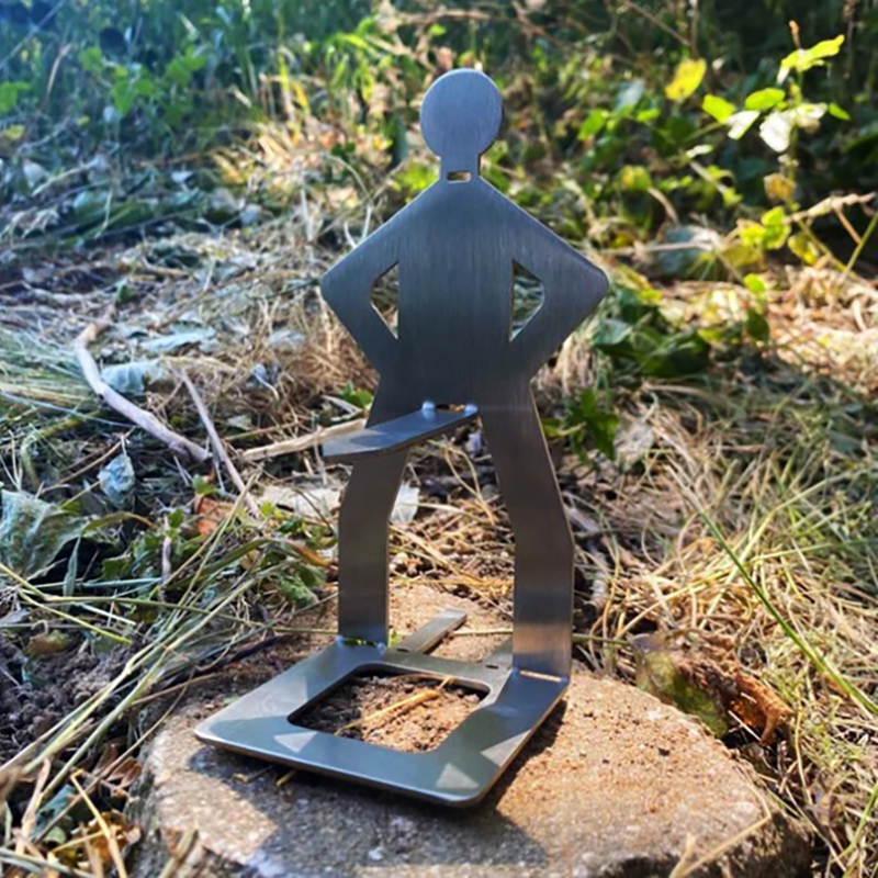 Outdoor human BBQ sausage rack