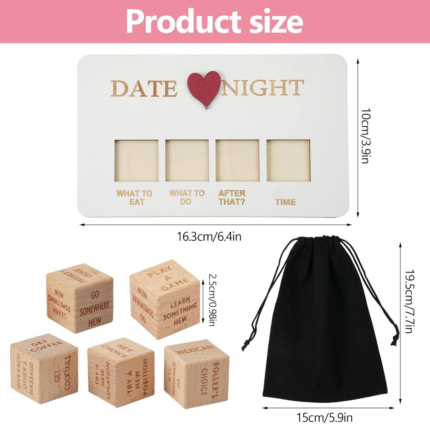 Wooden Dating Dice