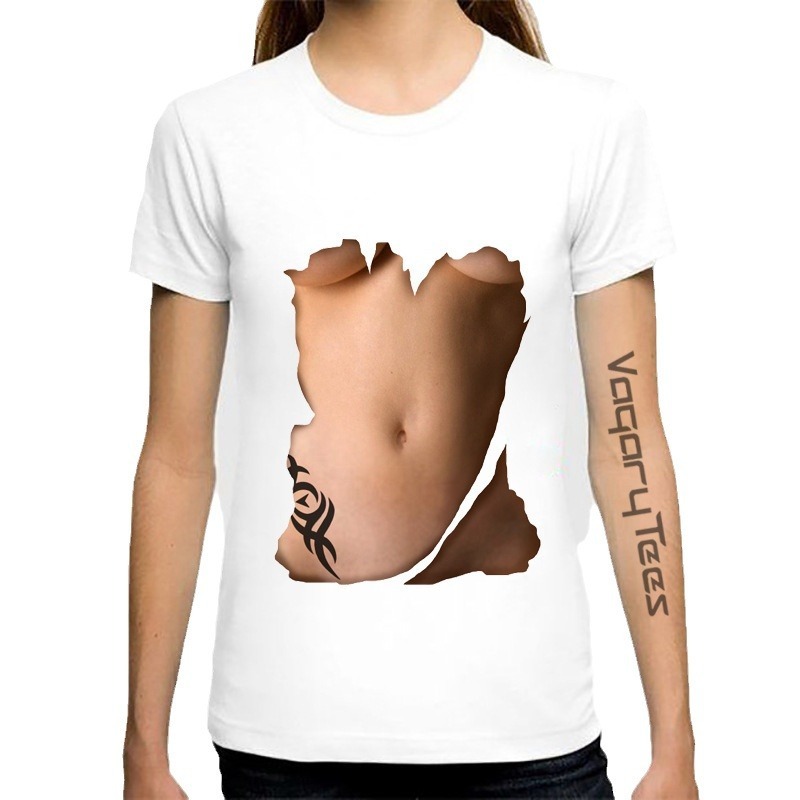 Fashionable funny design 3D printed short sleeves