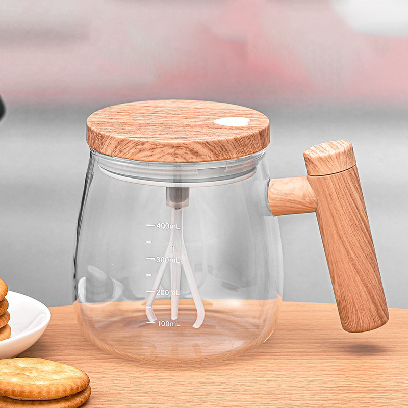 Automatic glass stirring coffee cup