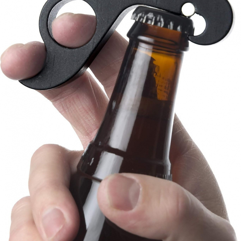 One-handed bottle opener