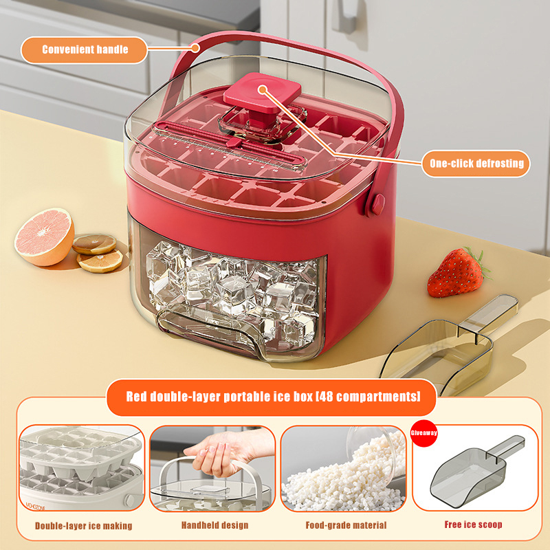 New portable ice maker push ice cube mold