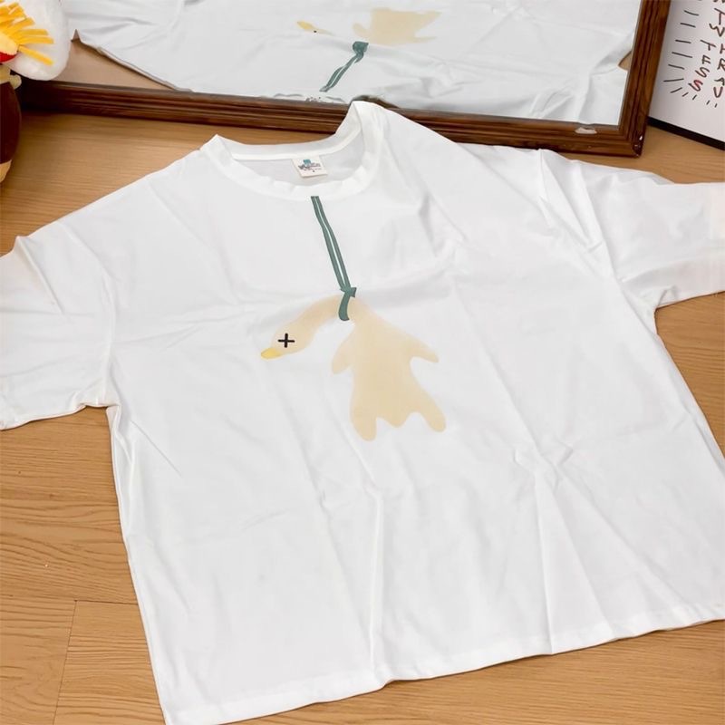 Color Changing Roast Duck Cotton Short Sleeves