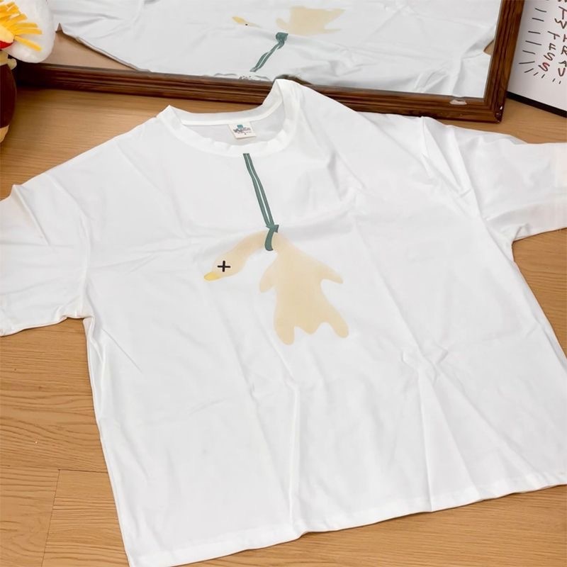 Color Changing Roast Duck Cotton Short Sleeves