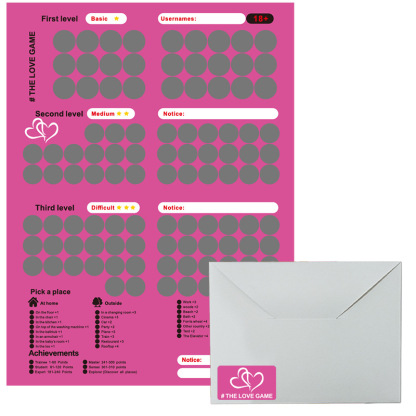 Couple game poster scratch card
