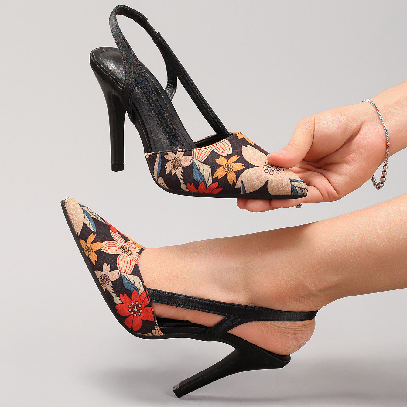 Women's printed high heels