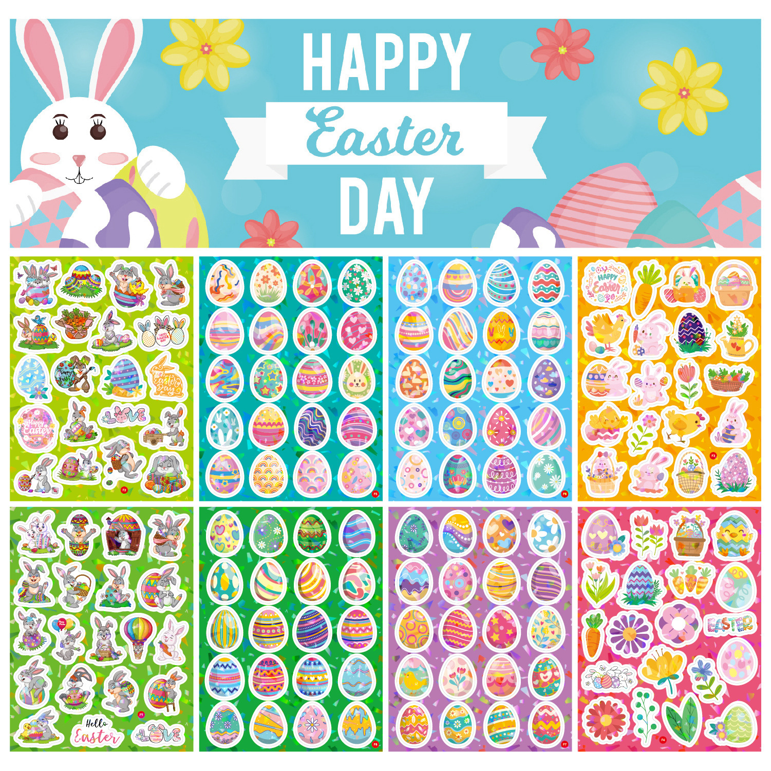 DIY Bunny Easter Egg Stickers