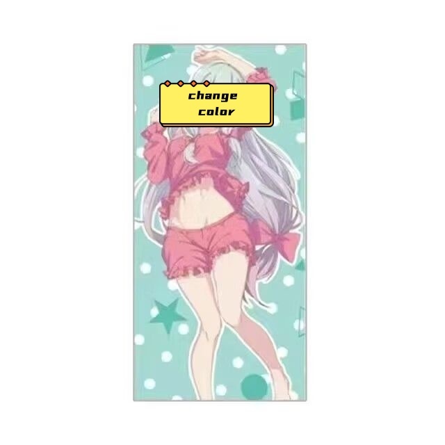 Hot and cold temperature color changing towel