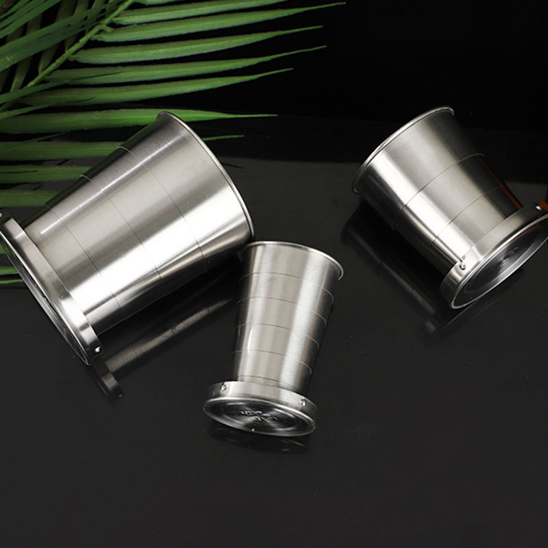 Stainless steel outdoor folding cup