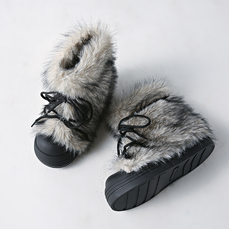 Thick-soled Fuzzy Snow Boots