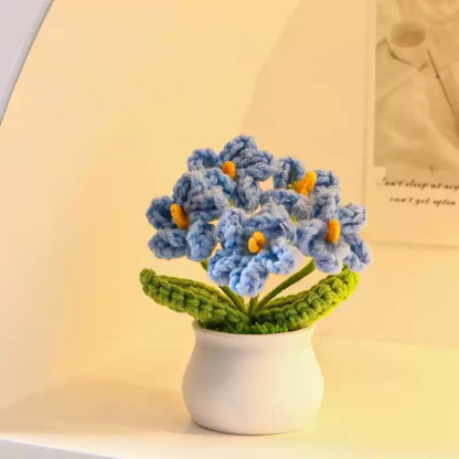 Hand-woven woolen flower bouquet ornaments
