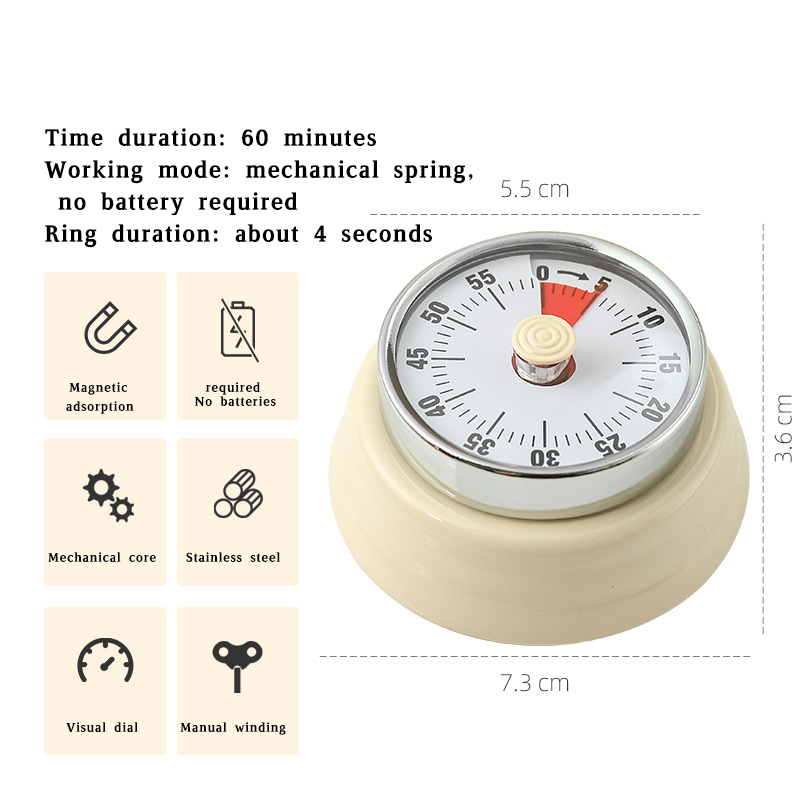 Mechanical timer kitchen cooking timer reminder