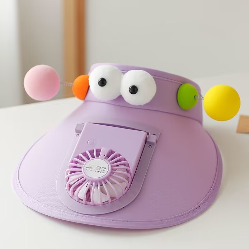 Outdoor rechargeable fan hat