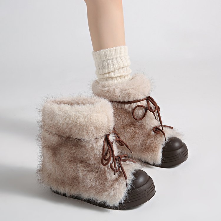 Thick-soled Fuzzy Snow Boots