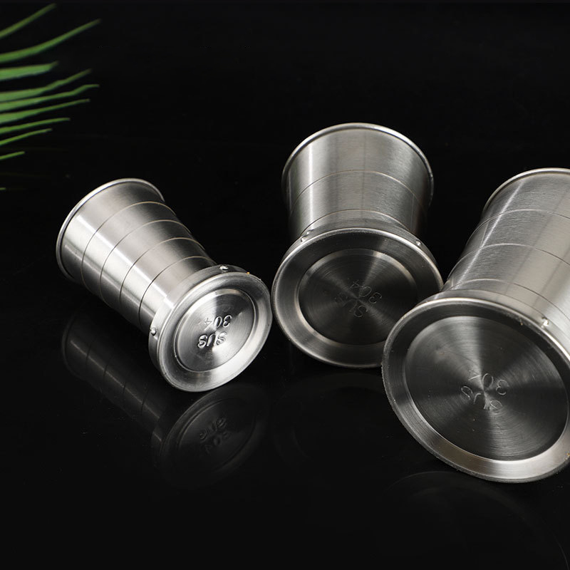 Stainless steel outdoor folding cup