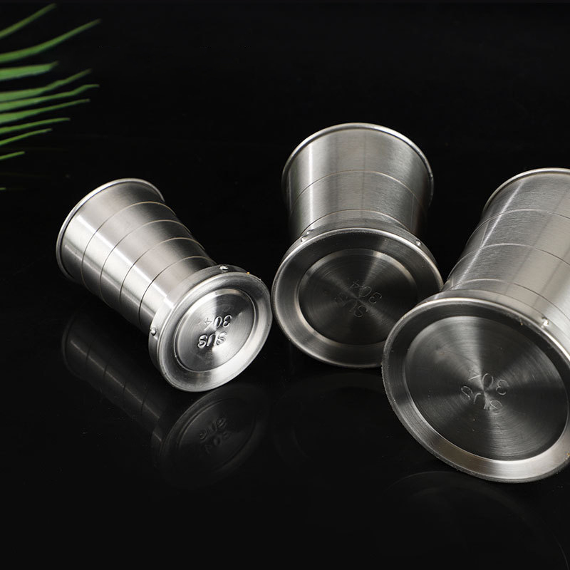Stainless steel outdoor folding cup