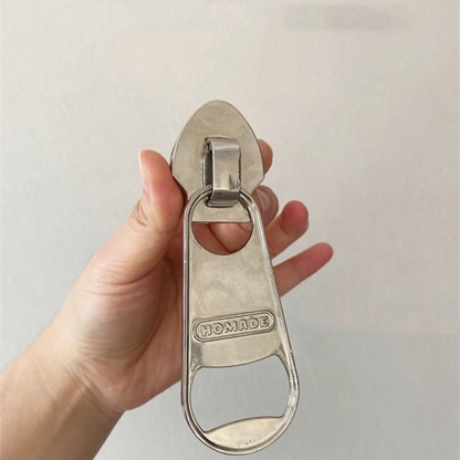 Large zipper fridge magnet bottle opener