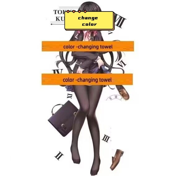 Hot and cold temperature color changing towel