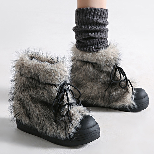 Thick-soled Fuzzy Snow Boots