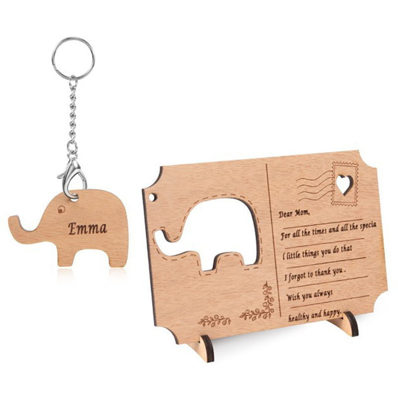 Mother's Day Personalized Message Keychain Greeting Card