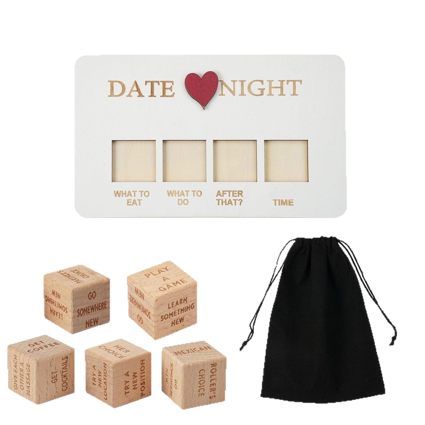 Wooden Dating Dice