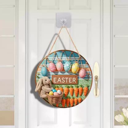 Easter decoration pendant rabbit egg welcome doorplate