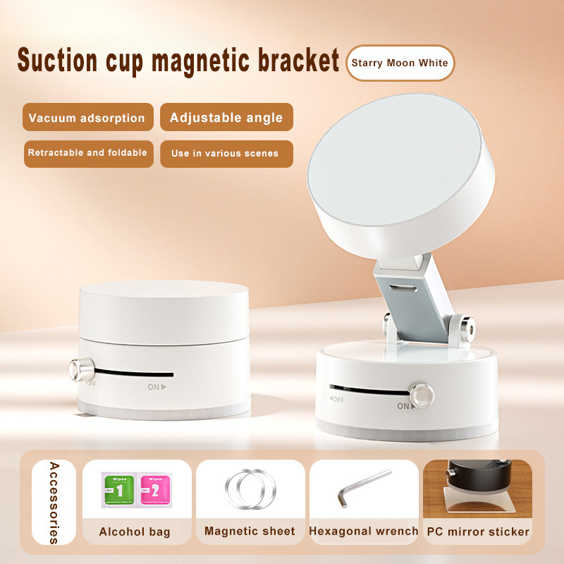 Multifunctional foldable telescopic vacuum suction cup bracket