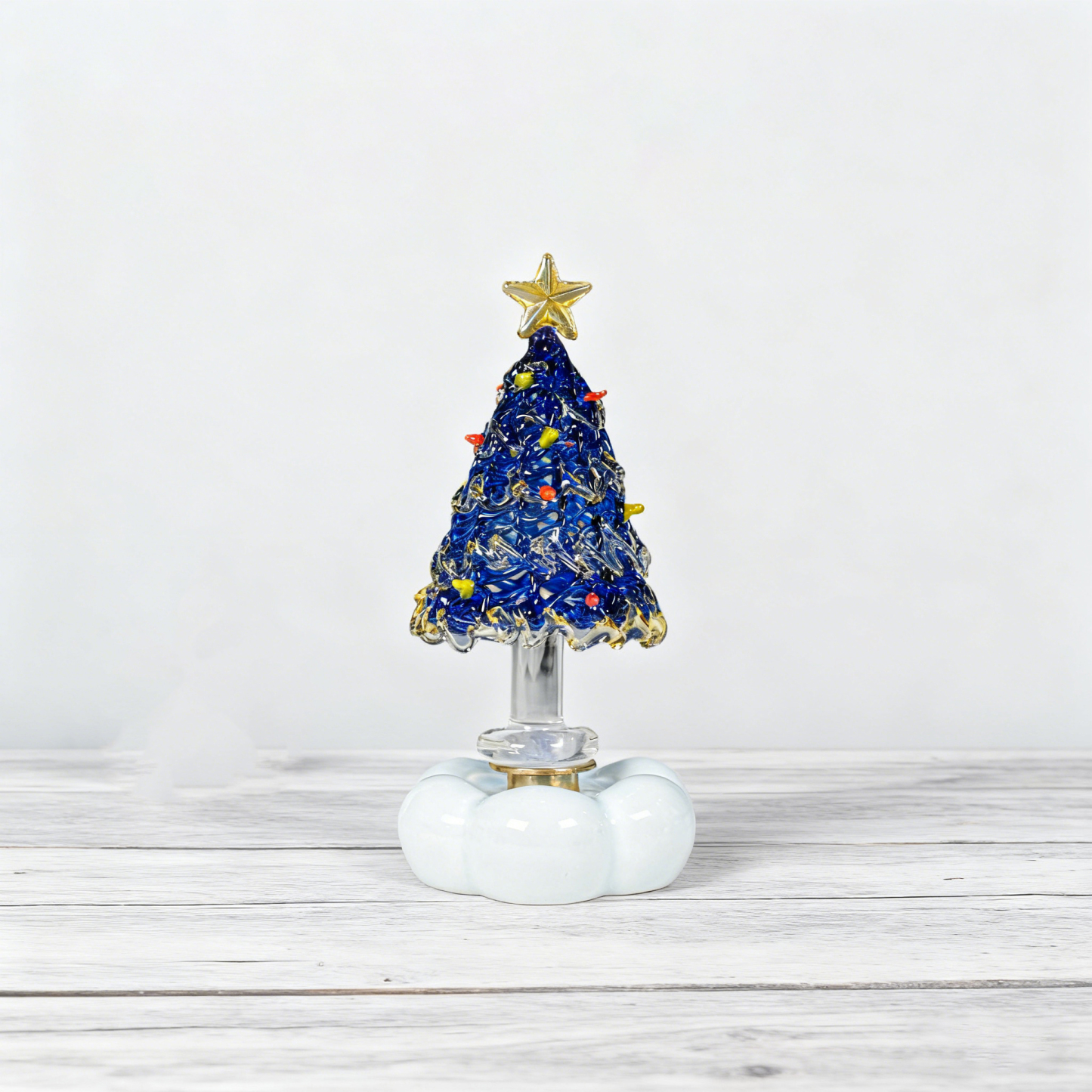 Christmas Tree Handmade Glass Rotating Ornament