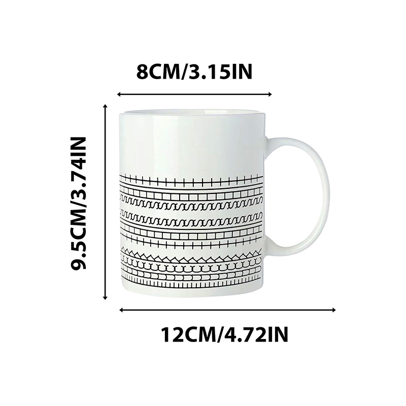 Ceramic coffee cup with hidden message