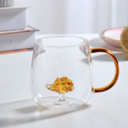 Cartoon animal cup high borosilicate glass household cup