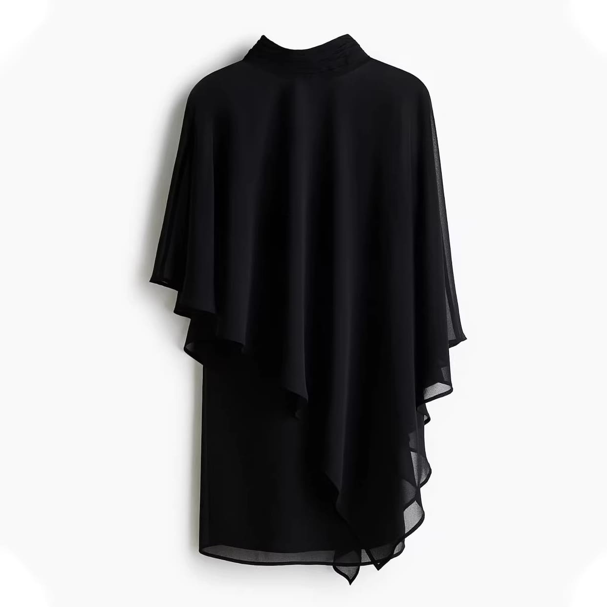Cape-layered dress