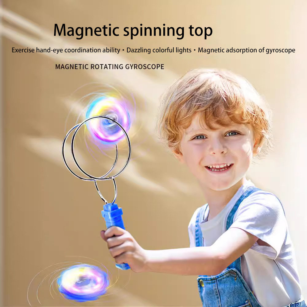 Children's magic flying luminous top
