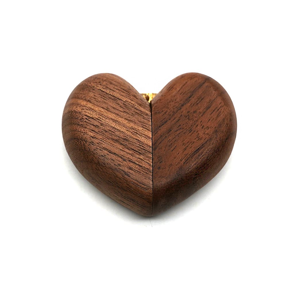 Black walnut wood ring box