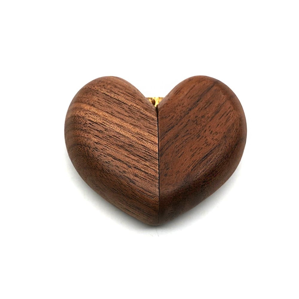 Black walnut wood ring box