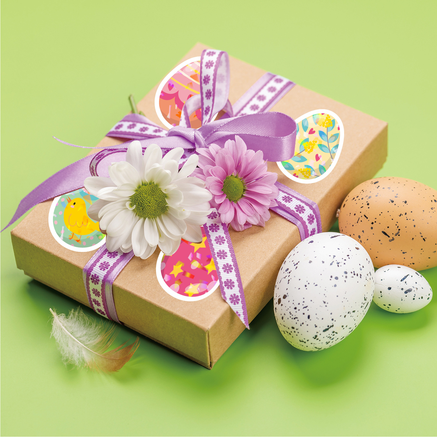 DIY Bunny Easter Egg Stickers