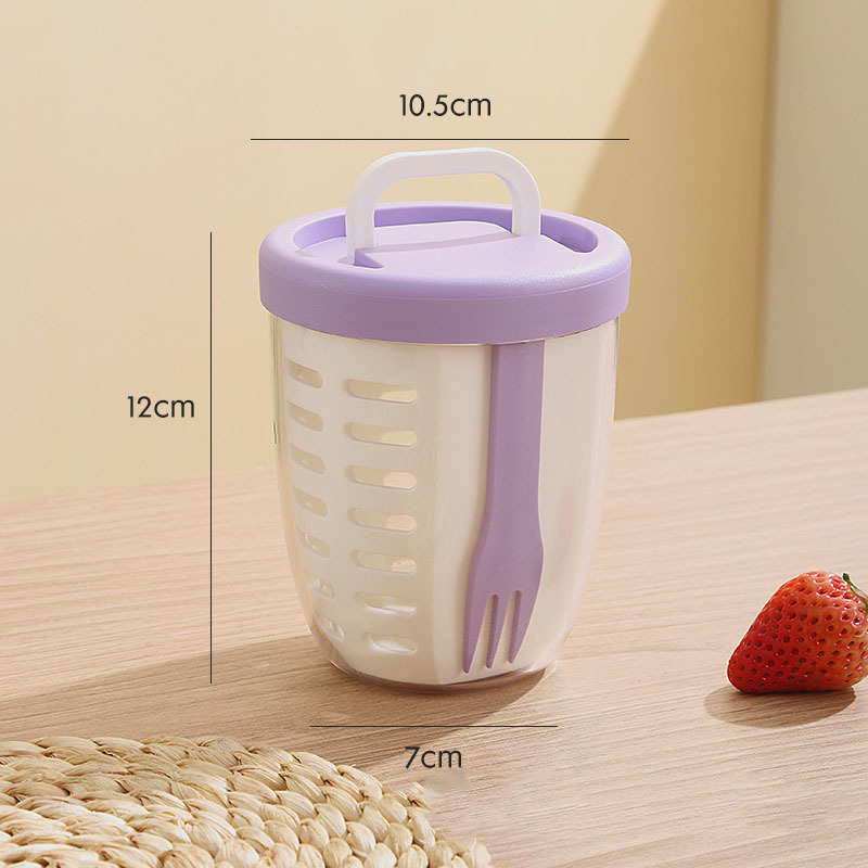 Large Capacity Storage Poke Plastic Cup Sealed Leak-proof Salad Box