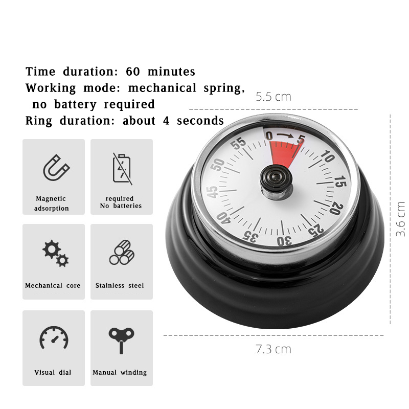 Mechanical timer kitchen cooking timer reminder