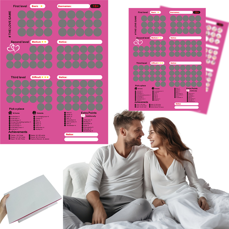 Couple game poster scratch card
