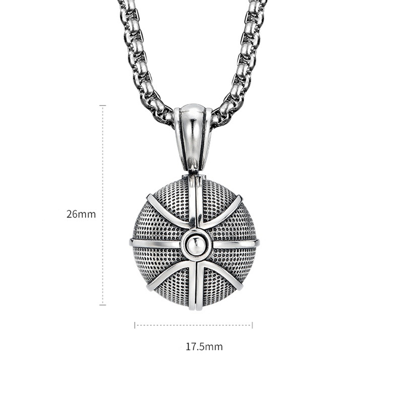 3D basketball necklace