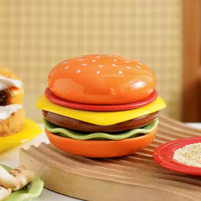 Dip seasoning home burger small plate