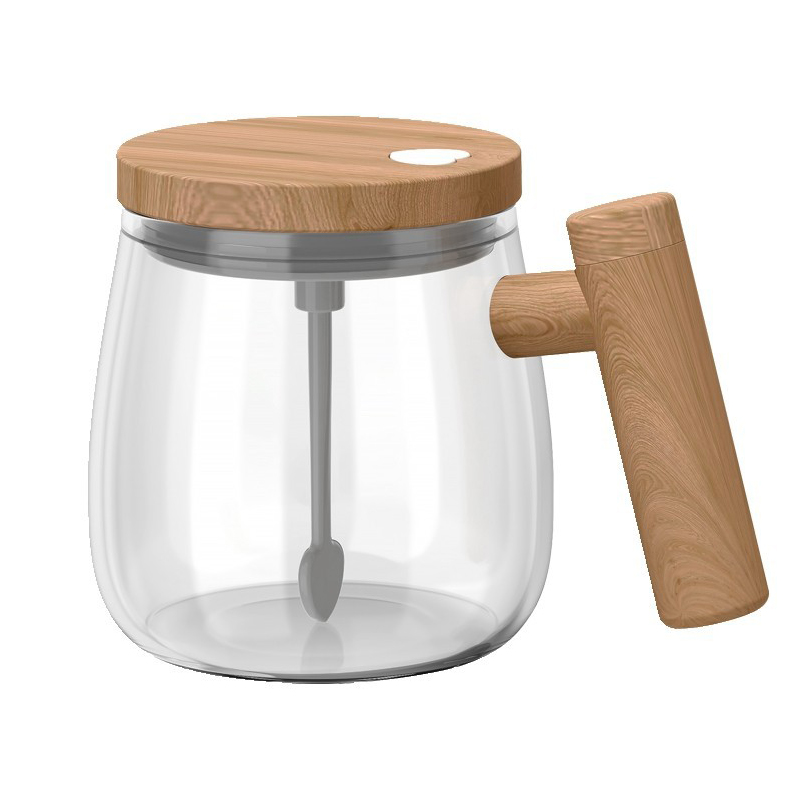 Automatic glass stirring coffee cup