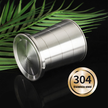 Stainless steel outdoor folding cup