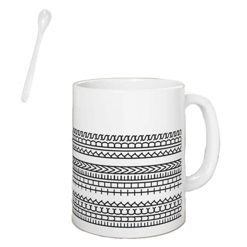 Ceramic coffee cup with hidden message