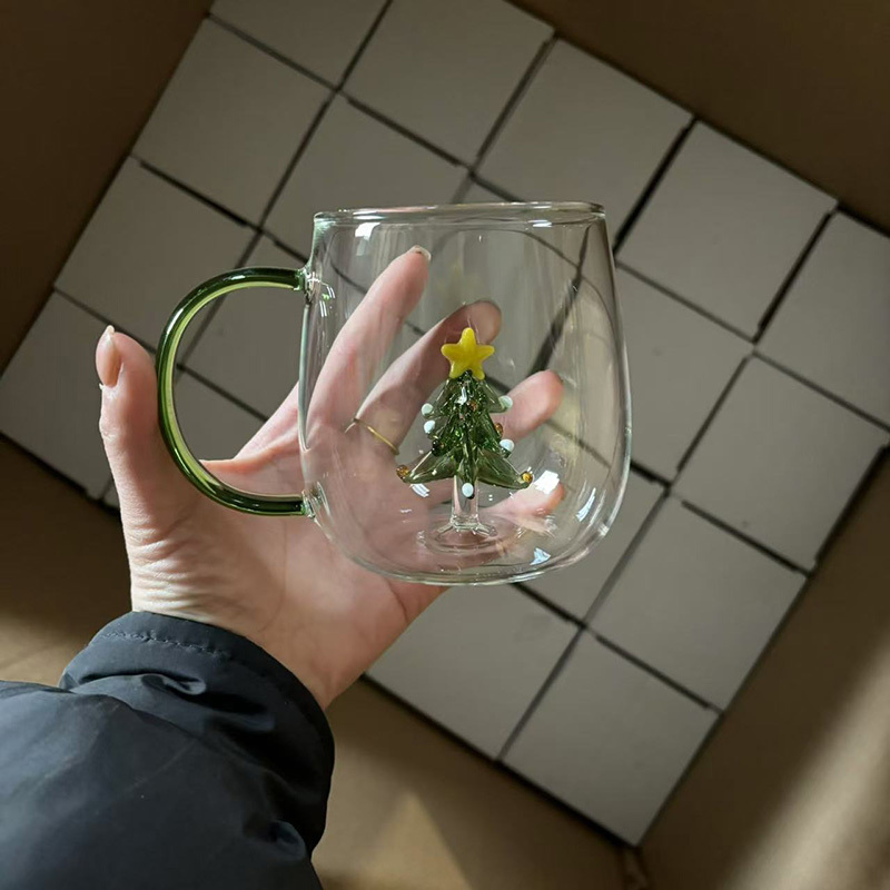 Cartoon animal cup high borosilicate glass household cup