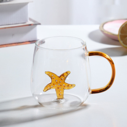 Cartoon animal cup high borosilicate glass household cup
