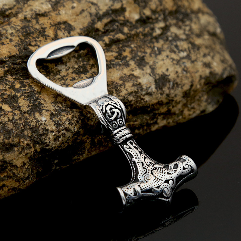 Creative retro Viking Thor's hammer lid opener