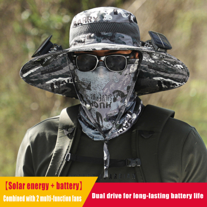 Men's wide brim sun hat quick drying sunshade fisherman hat